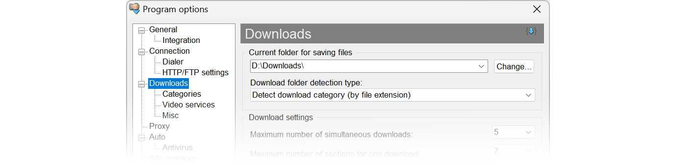 Download Master Options